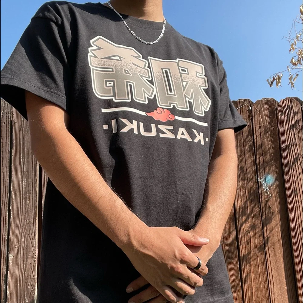 Kazuki Kanji Tee; S-XL, 100% ring-spun cotton, available in black & white - Picture 2 of 4